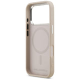 Husa pentru iPhone 17 Pro, Karl Lagerfeld Leather Karl & Choupette Pins MagSafe (KLHMP17LPSMLRKCP), roz