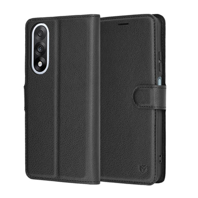 Husa pentru OnePlus Nord 5, Techsuit Leather Folio, negru