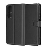 Husa pentru OnePlus Nord 5, Techsuit Leather Folio, negru