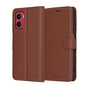 Husa pentru Motorola Moto G05, Techsuit Leather Folio, maro