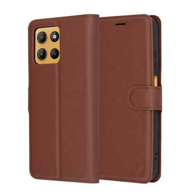 Husa pentru Motorola Moto G15, Techsuit Leather Folio, maro