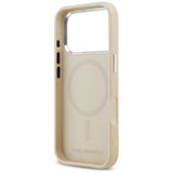 Husa pentru iPhone 17 Pro, Karl Lagerfeld Leather Karl Pin MagSafe (KLHMP17LPSMLRKLE), maro