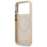Husa pentru iPhone 17 Pro Max, Karl Lagerfeld Leather Karl Pin MagSafe (KLHMP17XPSMLRKLE), maro