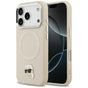 Husa pentru iPhone 17 Pro Max, Karl Lagerfeld Leather Karl Pin MagSafe (KLHMP17XPSMLRKLE), maro