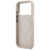 Husa pentru iPhone 17 Pro Max, Karl Lagerfeld Leather Choupette Pin MagSafe (KLHMP17XPSMLRCHP), roz