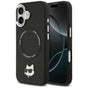 Husa pentru iPhone 17, Karl Lagerfeld Leather Choupette Pin MagSafe (KLHMP17SPSMLRCHK), negru