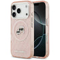 Husa pentru iPhone 17 Pro, Karl Lagerfeld IML Glitter K&C Heads Logo MagSafe (KLHMP17LHMKBKCHOP), roz