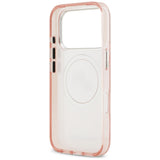 Husa pentru iPhone 17 Pro, Karl Lagerfeld IML Glitter K&C Heads Logo MagSafe (KLHMP17LHMKBKCHOP), roz