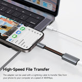 Adaptor Mcdodo Audio Adapter (CA-4870), Lightning to Type-C, 2A, 24W, 480Mbps, OTG, Support Fast Charge, Call Function