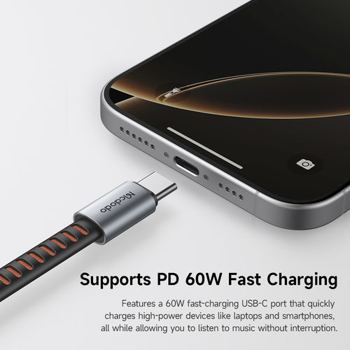 Adaptor Mcdodo Audio Adapter (CA-3120), USB-C to USB-C & DC 3.5mm, PD60W, Premium Sound Quality, Aluminum Alloy/nylon