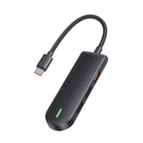 Hub USB Mcdodo Hub Star Series (HU-1430), 5in1, 2x USB2.0, USB3.0, SD/TF Card Slot, 5Gbps, ABS+Nylon, Type-C Cable, 15cm, negru