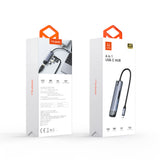 Hub USB Mcdodo Hub (HU-7740), 6in1, 2x USB3.0, Type-C PD100W, HDMI 4K, SD/TF Card Slot, 5Gbps, 2TB, Type-C Cable, gri