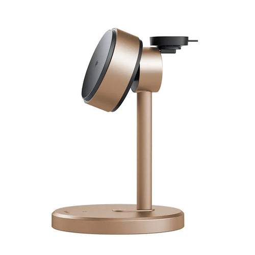 Incarcator wireless Mcdodo Negru Swan Series (CH-2463), Magnetic, pentru iPhone/iWatch/Earbuds, 22.5W, Qi2, auriu