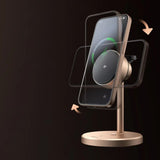 Incarcator wireless Mcdodo Negru Swan Series (CH-2463), Magnetic, pentru iPhone/iWatch/Earbuds, 22.5W, Qi2, auriu