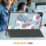 Husa tableta pentru Samsung Galaxy Tab S11, Techsuit FoldPro, Unicorn