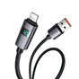 Cablu Mcdodo de date (CA-6490), USB-A to Lightning, Afisaj LED, 3A, 1.2m, negru