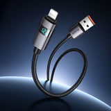 Cablu Mcdodo de date (CA-6490), USB-A to Lightning, Afisaj LED, 3A, 1.2m, negru