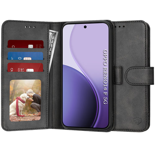 Husa pentru OPPO Reno14 FS 5G, Techsuit Diary Book, negru