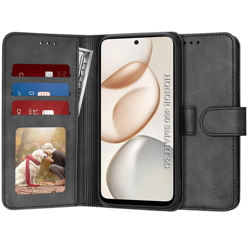 Husa pentru Honor 400 Smart 5G, Techsuit Diary Book, negru