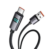 Cablu Mcdodo de date (CA-6520), USB-A to USB-C, Afisaj LED, 6A, 1.2m, negru