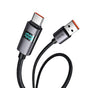 Cablu Mcdodo de date (CA-6520), USB-A to USB-C, Afisaj LED, 6A, 1.2m, negru