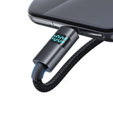 Cablu Mcdodo de date (CA-6520), USB-A to USB-C, Afisaj LED, 6A, 1.2m, negru