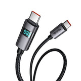 Cablu Mcdodo de date (CA-5610), USB-C to USB-C, Afisaj LED, 100W, Incarcare rapida, 1.2m, negru