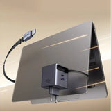 Incarcator retea UGREEN X615 (65825), USB, 2x Type-C, GaN, Incarcare rapida, 65W, cu Retractabil Cable, gri