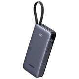 Baterie externa UGREEN Nexode PB536 (55988B), Incarcare rapida, Afisaj digital, USB, Type-C, USB-C Cable, 45W, 20000mAh, gri