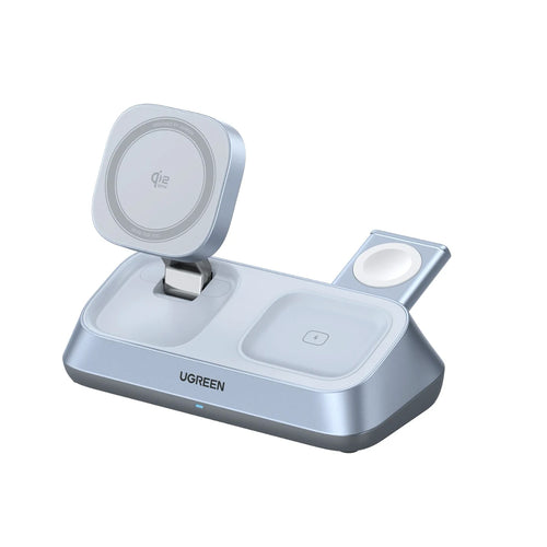 Incarcator wireless UGREEN W711, MagSafe, Incarcare rapida, Qi2, pentru iPhone, AirPods, Apple Watch, 25W, bleu