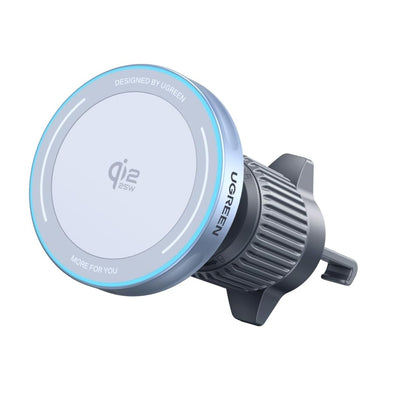 Suport auto UGREEN cu Wireless Charging (W758), MagSafe, Incarcare rapida, Qi2, pentru Grila ventilatie, 25W, Secure Grip, albastru