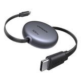 Cablu UGREEN de date (L531), Type-C to Type-C, Retractabil, Incarcare rapida, PD 3.0, 100W, E-maker Chip, 1m, alb