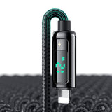 Cablu Mcdodo de date (CA-9940), USB-A to Lightning, 3A, Afisaj digital, 1.2m, negru