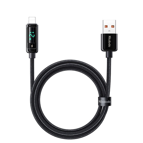 Cablu Mcdodo de date (CA-9940), USB-A to Lightning, 3A, Afisaj digital, 1.2m, negru