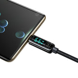 Cablu Mcdodo de date (CA-8690), USB-A to USB-C, 6A, Afisaj digital, 1.2m, negru