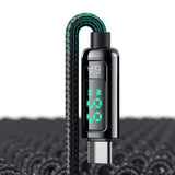Cablu Mcdodo de date (CA-8690), USB-A to USB-C, 6A, Afisaj digital, 1.2m, negru