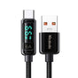 Cablu Mcdodo de date (CA-8690), USB-A to USB-C, 6A, Afisaj digital, 1.2m, negru