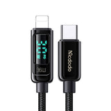 Cablu Mcdodo de date (CA-8810), USB-C to Lightning, 36W, Afisaj digital, 1.2m, negru