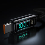 Cablu Mcdodo de date (CA-8820), USB-C to USB-C, 100W, Afisaj digital, 1.2m, negru