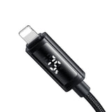 Cablu Mcdodo de date (CA-7970), USB-A to Lightning, Dual Afisaj LED, 3A, 1.2m, negru