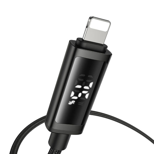 Cablu Mcdodo de date (CA-7970), USB-A to Lightning, Dual Afisaj LED, 3A, 1.2m, negru