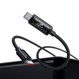 Cablu Mcdodo de date (CA-8000), USB-C to USB-C, Dual Afisaj LED, 100W, Incarcare rapida, 1.2m, negru