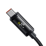 Cablu Mcdodo de date (CA-8000), USB-C to USB-C, Dual Afisaj LED, 100W, Incarcare rapida, 1.2m, negru