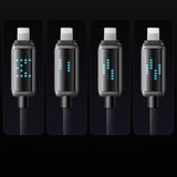 Cablu Mcdodo de date (CA-5250), USB-A to Lightning, Afisaj LED, 1.2m, negru