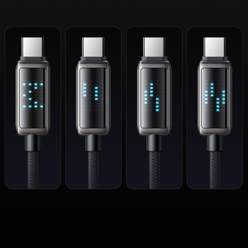Cablu Mcdodo de date (CA-2350), USB-C to USB-A, 6A, Afisaj LED, 1.2m, negru