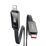 Cablu Mcdodo de date Rythm Series (CA-4960), Type-C to Lightning, 36W, Afisaj LED, Incarcare rapida, 1.2m, negru