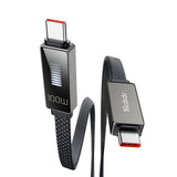 Cablu Mcdodo de date Rythm Series (CA-4470), Type-C to Type-C, 100W, Afisaj LED, PD Incarcare rapida, 1.2m, negru