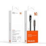 Cablu Mcdodo de date Rythm Series (CA-4470), Type-C to Type-C, 100W, Afisaj LED, PD Incarcare rapida, 1.2m, negru