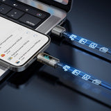 Cablu Mcdodo de date (CA-3620), USB-A to Lightning, 3A, Afisaj digital, Auto Power Off, Transparent Design, 1.2m, negru