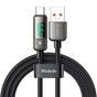 Cablu Mcdodo de date (CA-3630), Type-C to USB-A, 6A Afisaj digital, Auto Power Off, Transparent Design, 1.2m, negru